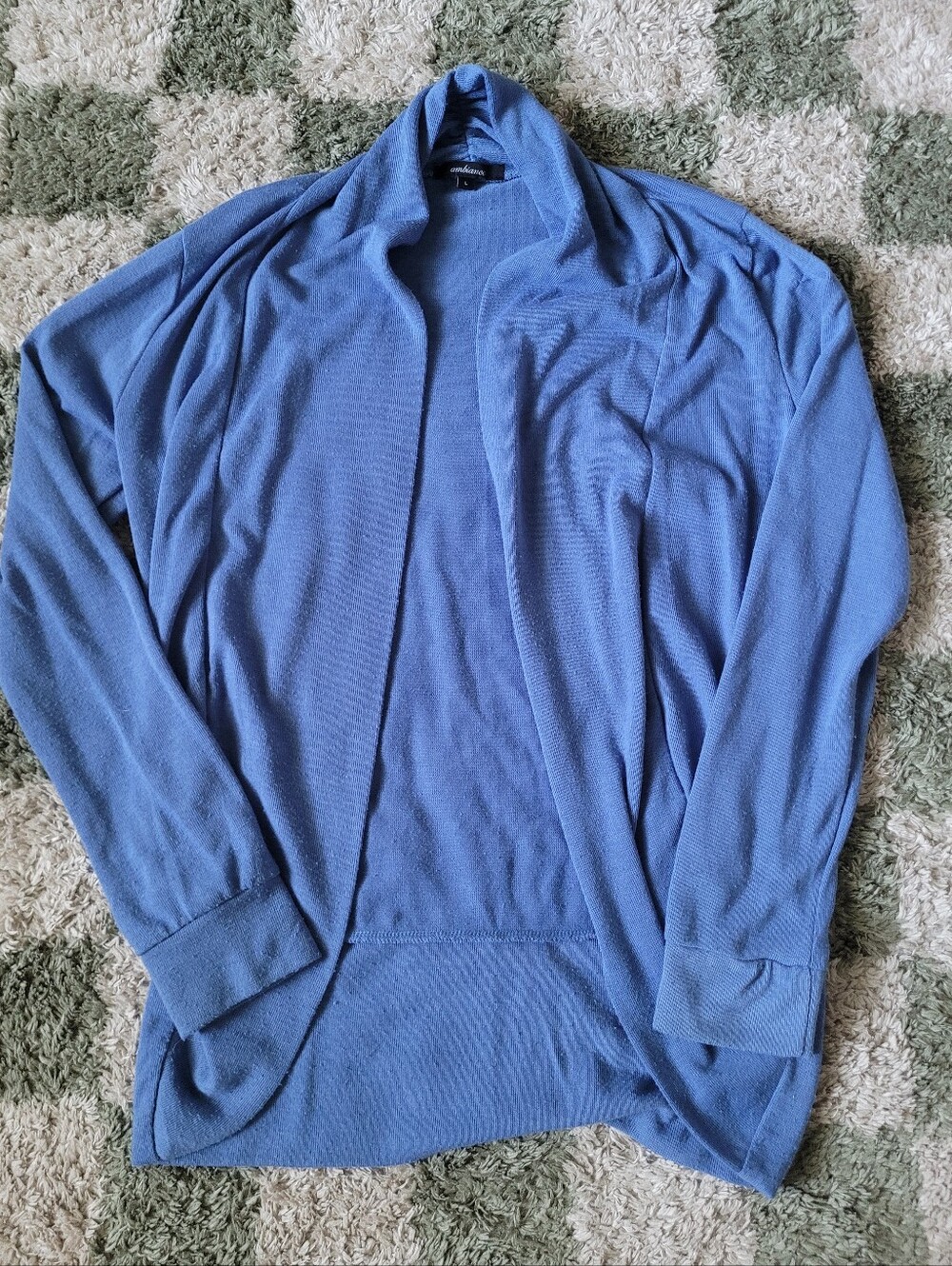 Ambiance Women's Open-Front Blue Cardigan Sweater